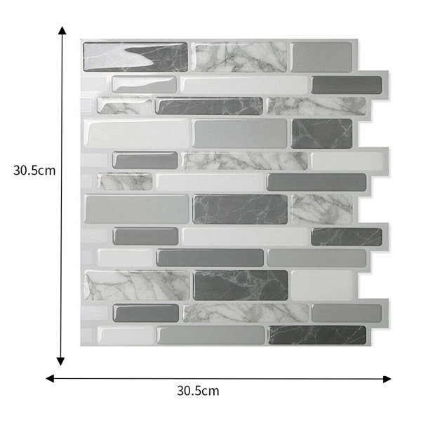 ModernMoments 30,5 cm x 30,5 cm PVC Mosaikfliese Selbstklebend Addey